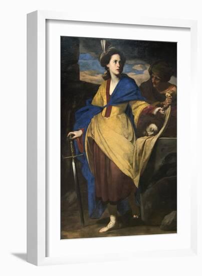 Judith with the Head of Holofernes-Massimo Stanzione-Framed Art Print