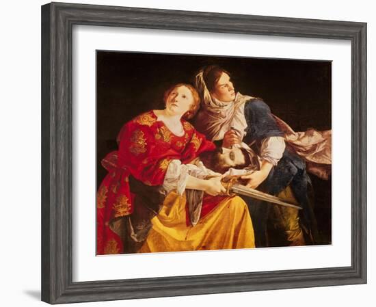 Judith with the Head of Holofernes-Orazio Gentileschi-Framed Giclee Print