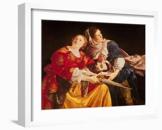 Judith with the Head of Holofernes-Orazio Gentileschi-Framed Giclee Print