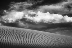 USA, Mojave Trails National Monument, California. Black and white image of windblown sand dune and -Judith Zimmerman-Photographic Print