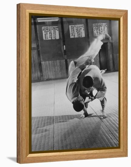 Judo Practice in Japan-Larry Burrows-Framed Premier Image Canvas