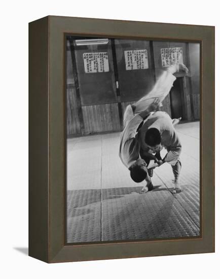 Judo Practice in Japan-Larry Burrows-Framed Premier Image Canvas