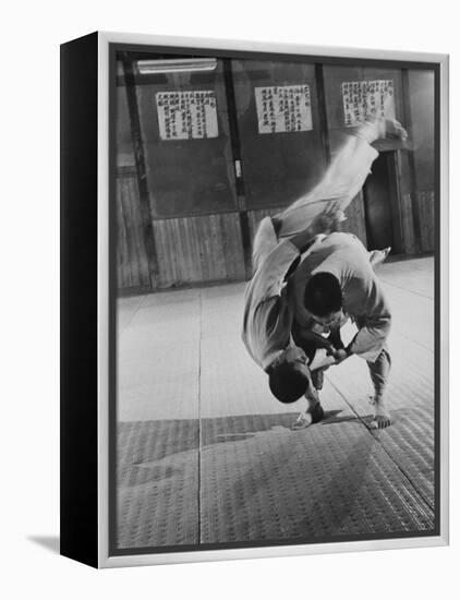 Judo Practice in Japan-Larry Burrows-Framed Premier Image Canvas