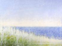 Yellow Beach Grass-Blue Water-Judy Friday-Framed Premium Giclee Print