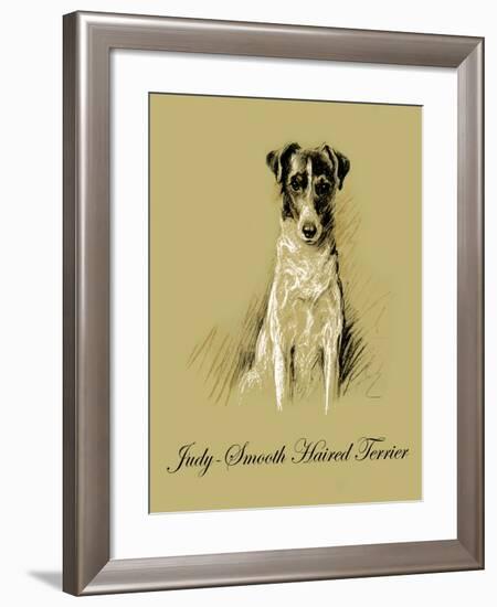 Judy The Smooth Haired Terrier-Lucy Dawson-Framed Art Print