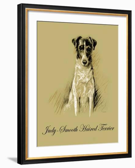 Judy The Smooth Haired Terrier-Lucy Dawson-Framed Art Print