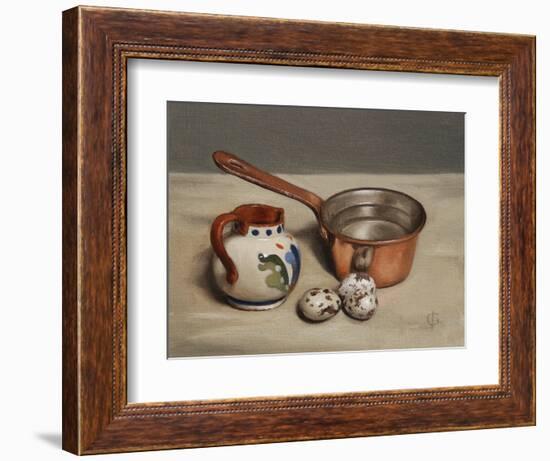 Jug, Copper Pan and Quail Eggs, 2009-James Gillick-Framed Giclee Print