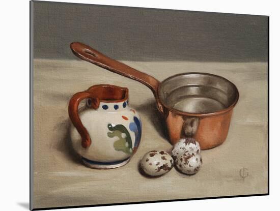 Jug, Copper Pan and Quail Eggs, 2009-James Gillick-Mounted Giclee Print