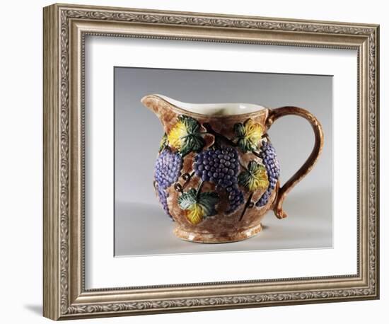 Jug Decorated with Bunches of Grapes-null-Framed Giclee Print