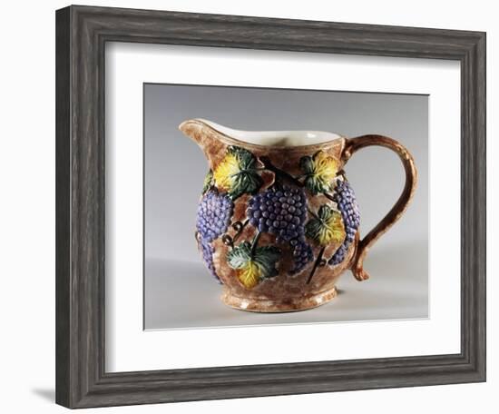 Jug Decorated with Bunches of Grapes-null-Framed Giclee Print