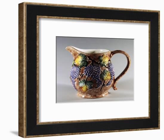 Jug Decorated with Bunches of Grapes-null-Framed Giclee Print