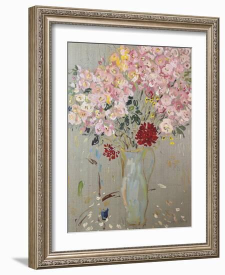 Jug of Flowers-Lilia Orlova Holmes-Framed Giclee Print