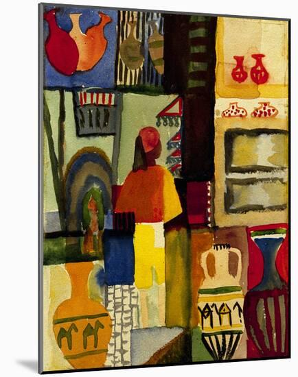 Jug seller 1914-Auguste Macke-Mounted Giclee Print