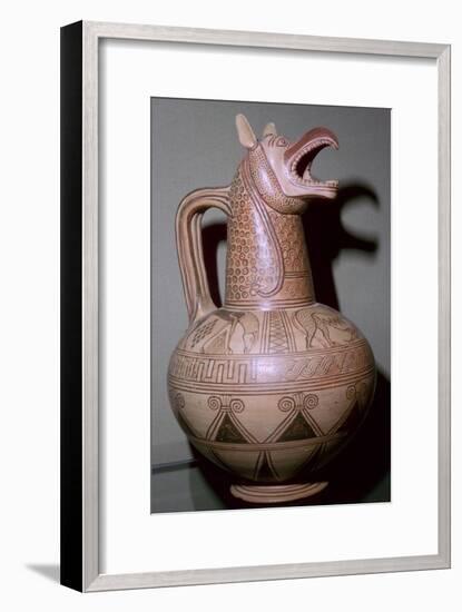 Jug with a griffin-head spout, Greek, c675-c650 BC. Artist: Unknown-Unknown-Framed Giclee Print