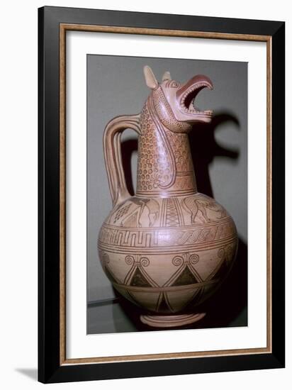 Jug with a griffin-head spout, Greek, c675-c650 BC. Artist: Unknown-Unknown-Framed Giclee Print