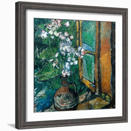 Jug with Flowers-Olga Vladimirovna Rozanova-Framed Giclee Print