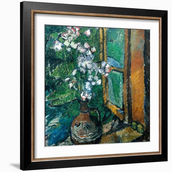 Jug with Flowers-Olga Vladimirovna Rozanova-Framed Giclee Print