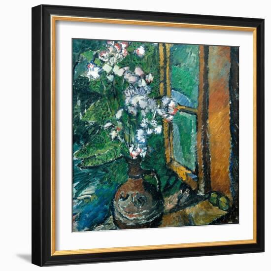 Jug with Flowers-Olga Vladimirovna Rozanova-Framed Giclee Print