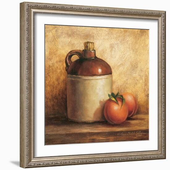 Jug with Peaches-unknown Sibley-Framed Art Print