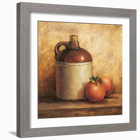 Jug with Peaches-unknown Sibley-Framed Art Print