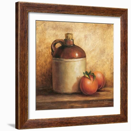 Jug with Peaches-unknown Sibley-Framed Art Print