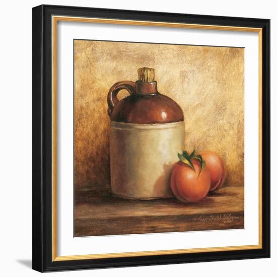 Jug with Peaches-unknown Sibley-Framed Art Print