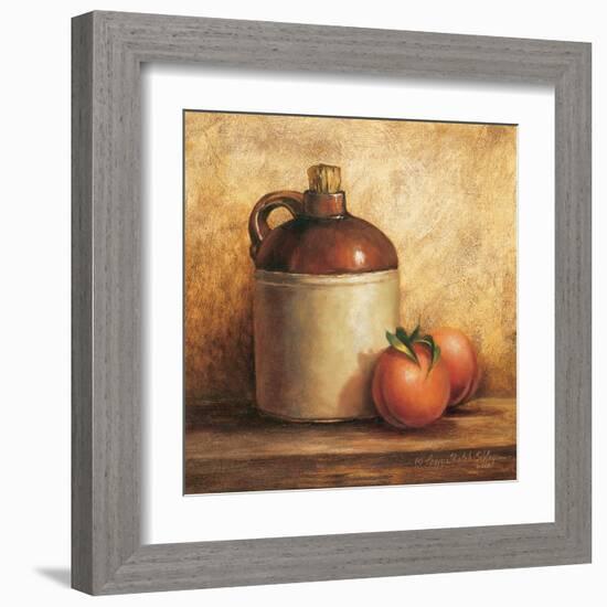 Jug with Peaches-unknown Sibley-Framed Art Print