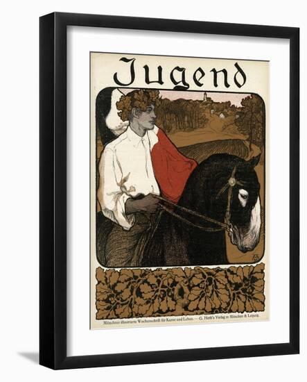 Jugend Front Cover, Young Man on a Donkey-null-Framed Art Print