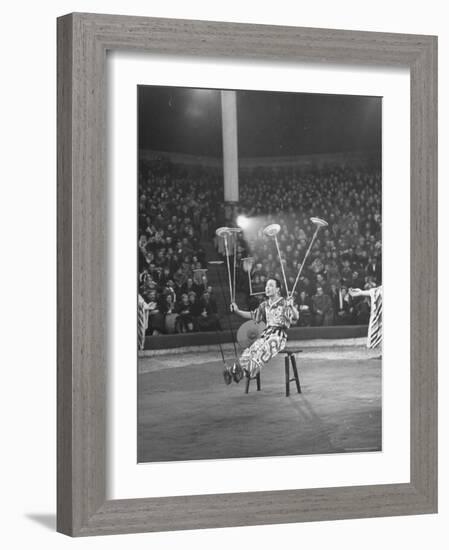 Juggler Spinning Seven Plates at Once-Thomas D^ Mcavoy-Framed Photographic Print
