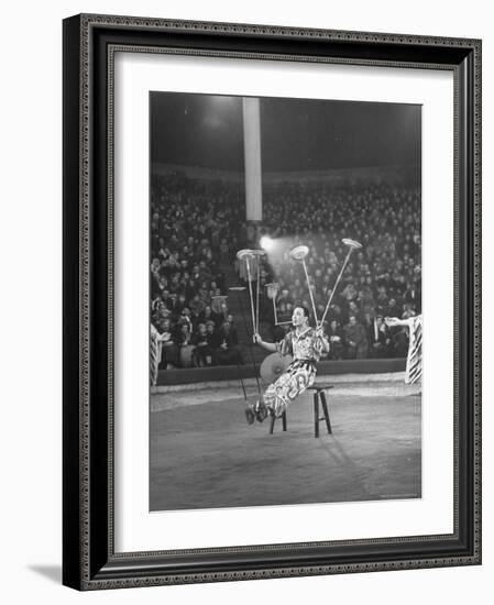 Juggler Spinning Seven Plates at Once-Thomas D^ Mcavoy-Framed Photographic Print