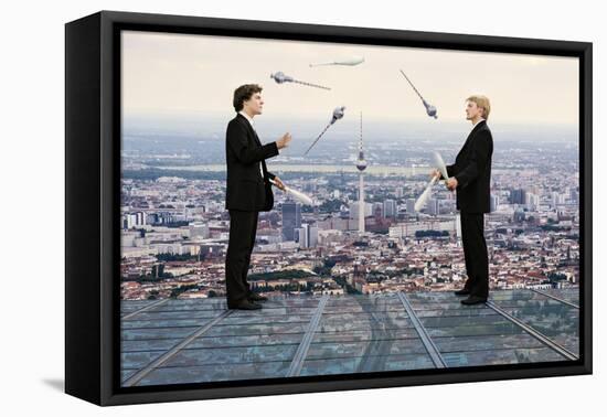 Juggling Berlin-Andreas Feldtkeller-Framed Premier Image Canvas