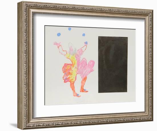 Juggling Clown-Jean-Jacques Vergnaud-Framed Collectable Print