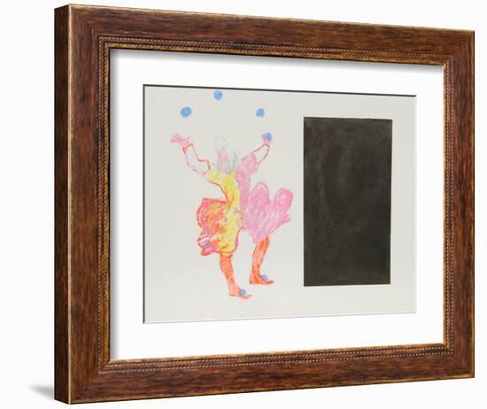 Juggling Clown-Jean-Jacques Vergnaud-Framed Collectable Print