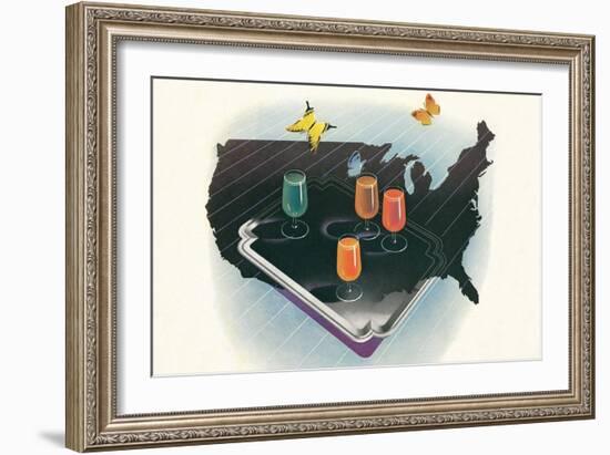 Juices across America-null-Framed Art Print