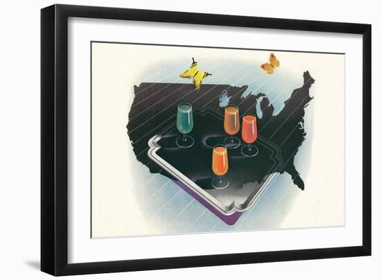 Juices across America-null-Framed Art Print