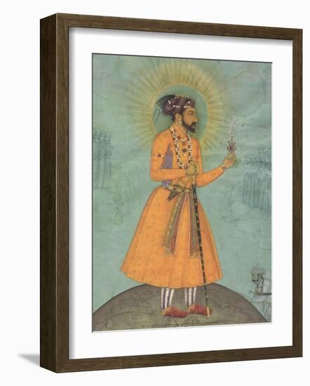 Jujhar Singh Bundela Kneels in Submission to Shah Jahan', 1630-Bichitr Bichitr-Framed Art Print