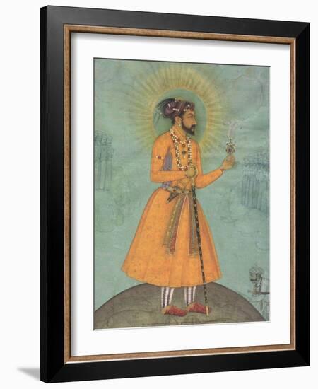 Jujhar Singh Bundela Kneels in Submission to Shah Jahan', 1630-Bichitr Bichitr-Framed Art Print