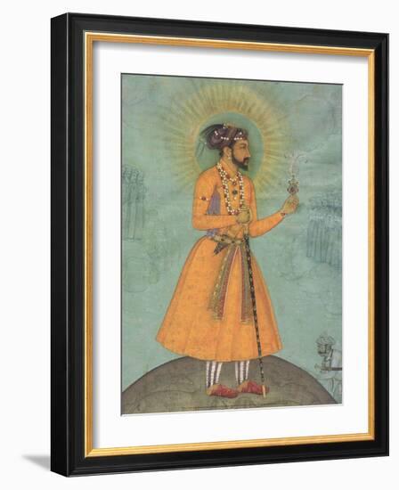 Jujhar Singh Bundela Kneels in Submission to Shah Jahan', 1630-Bichitr Bichitr-Framed Art Print