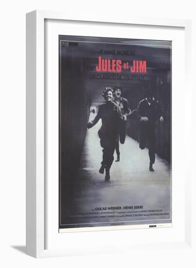 Jules and Jim, Spanish Movie Poster, 1961-null-Framed Premium Giclee Print