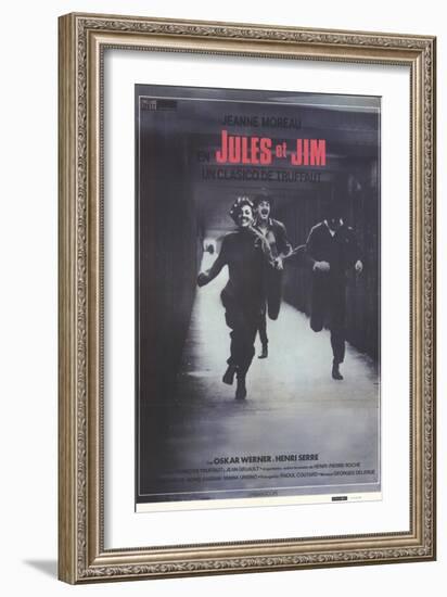 Jules and Jim, Spanish Movie Poster, 1961-null-Framed Art Print