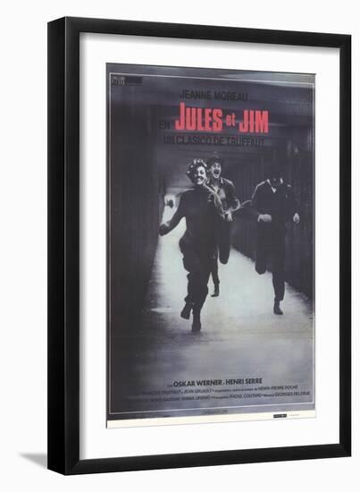 Jules and Jim, Spanish Movie Poster, 1961-null-Framed Art Print