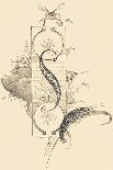 Capital Letter H Decorated with Plant and Goose Motifs. ,1880 (Illustration)-Jules Auguste Habert-dys-Giclee Print