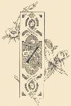 Letters, Plate 26, Fantaisies Decoratives, Librairie de L'Art, Paris, 1887-Jules Auguste Habert-dys-Giclee Print