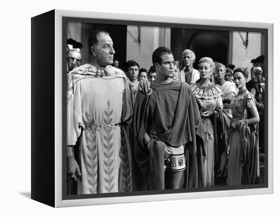 Jules Cesar JULIUS CAESAR by Joseph Mankiewicz with Louis Calhern, Marlon Brando, Greer Garson and -null-Framed Stretched Canvas