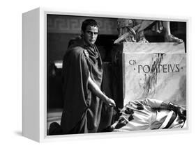 Jules Cesar JULIUS CAESAR by Joseph Mankiewicz with Marlon Brando, 1953 (b/w photo)-null-Framed Stretched Canvas