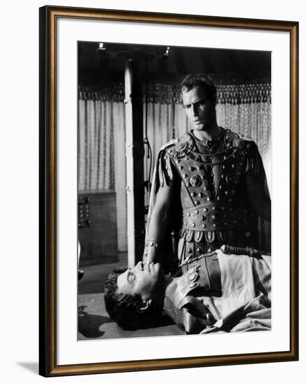 Jules Cesar JULIUS CAESAR by Joseph Mankiewicz with Marlon Brando and James Mason, 1953 (b/w photo)-null-Framed Photo