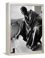 Jules Cesar Julius Caesar by Joseph Mankiewicz with Marlon Brando (Marc-Antoine), 1953 (b/w photo)-null-Framed Stretched Canvas