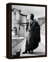 Jules Cesar Julius Caesar by Joseph Mankiewicz with Marlon Brando (Marc-Antoine), 1953 (b/w photo)-null-Framed Stretched Canvas