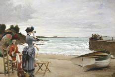 Elegant Ladies on the Beach, Undated-Jules-Charles Aviat-Giclee Print