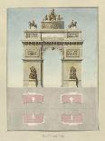 Manuscrit et description graphique de l'Arc de triomphe de l'Etoile-Jules-Denis Thierry-Giclee Print